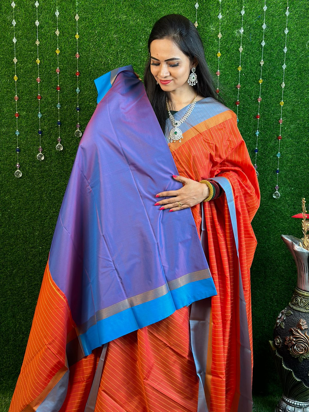 Soft and silky semi soft silk saree