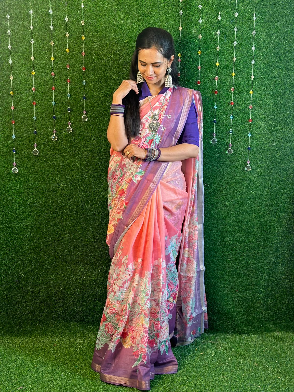 Alyabhat inspired linen cotton saree