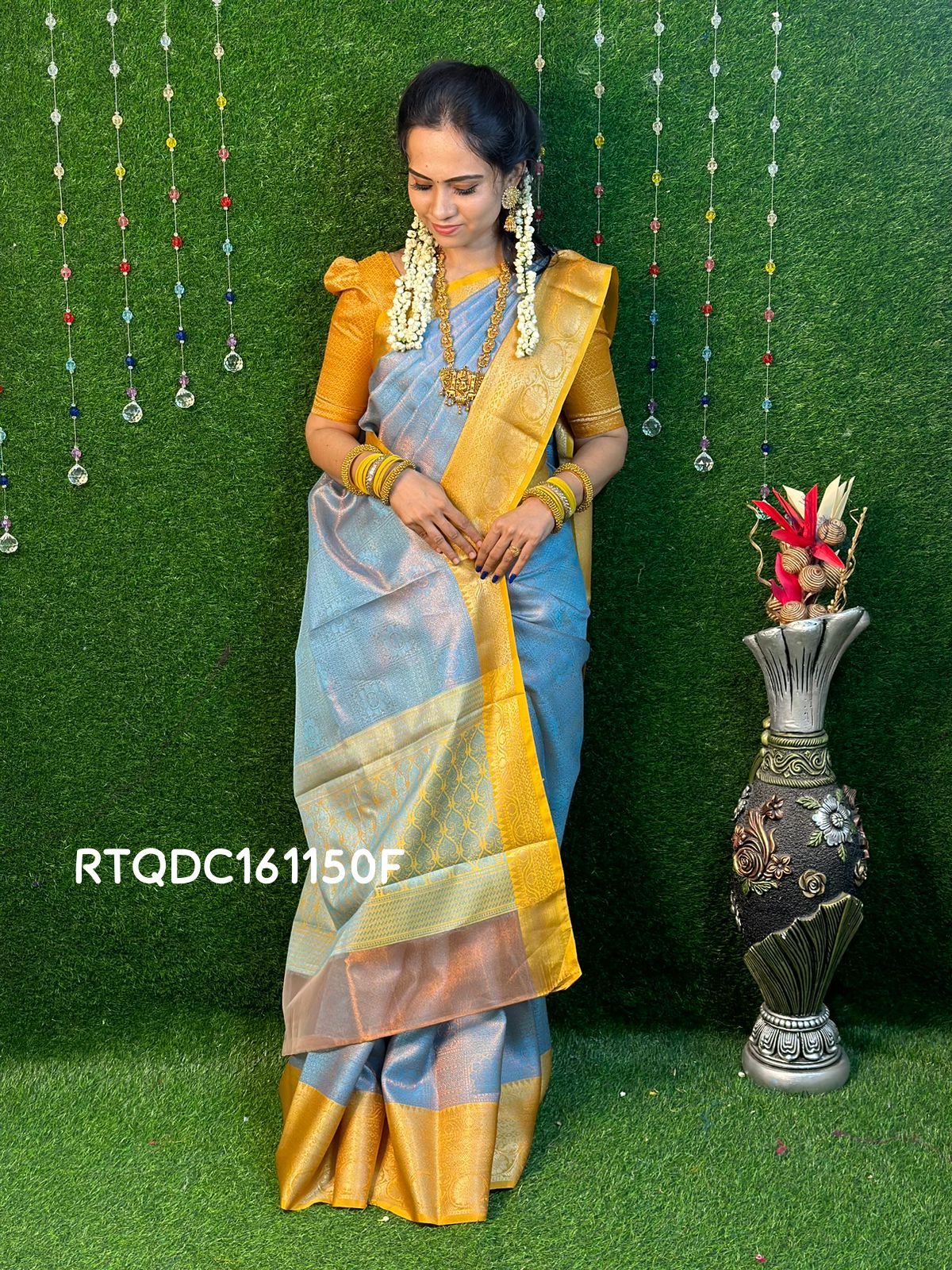 3D design katan silk saree