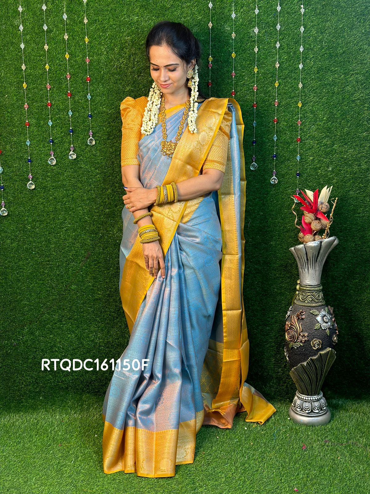 3D design katan silk saree