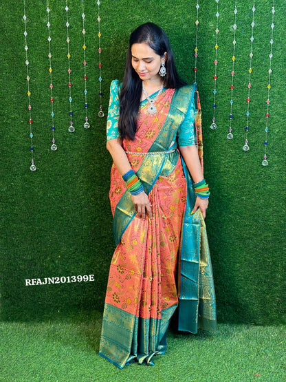 kanchi semi silk zari weaving sarees