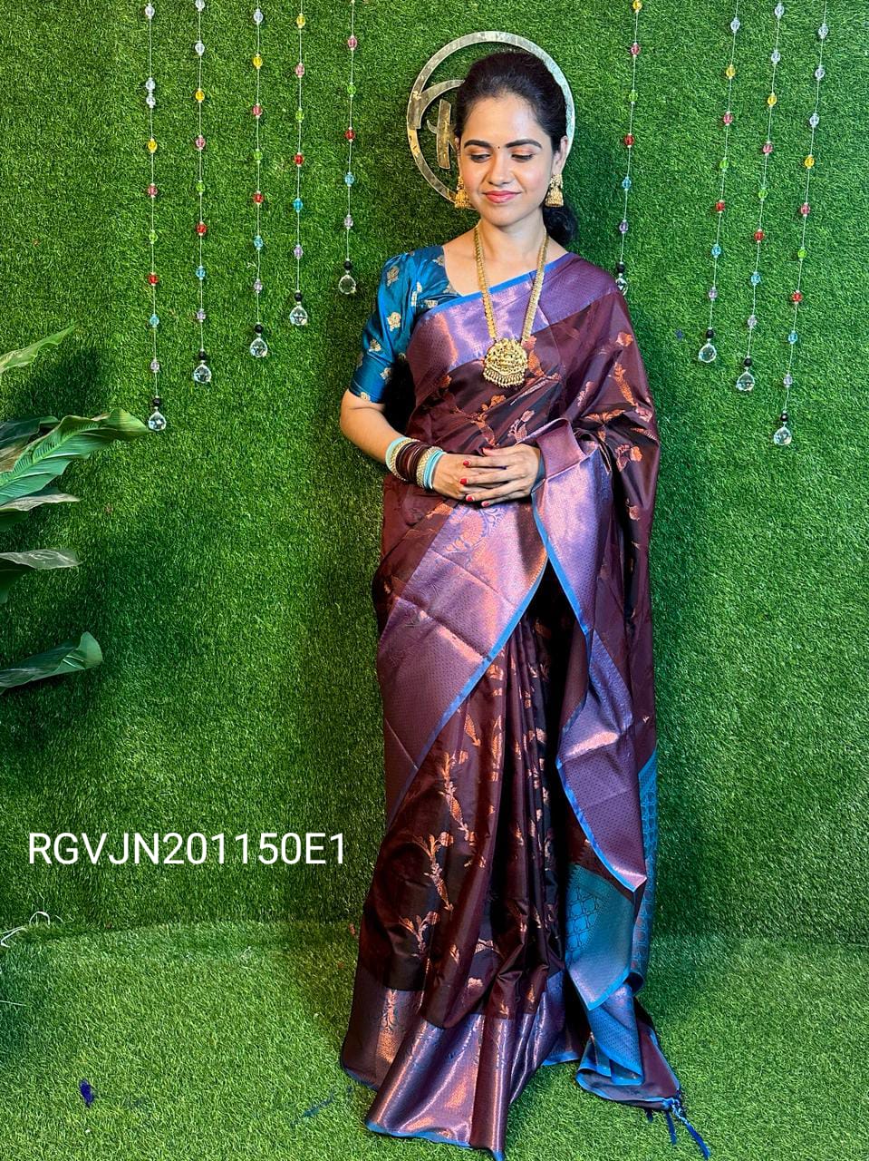 Rich copper and soft silk sarees