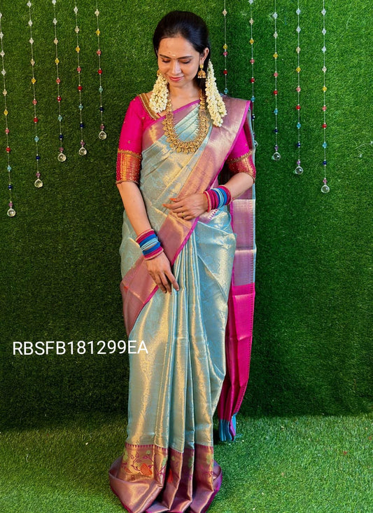 semi silk zari weaving saree