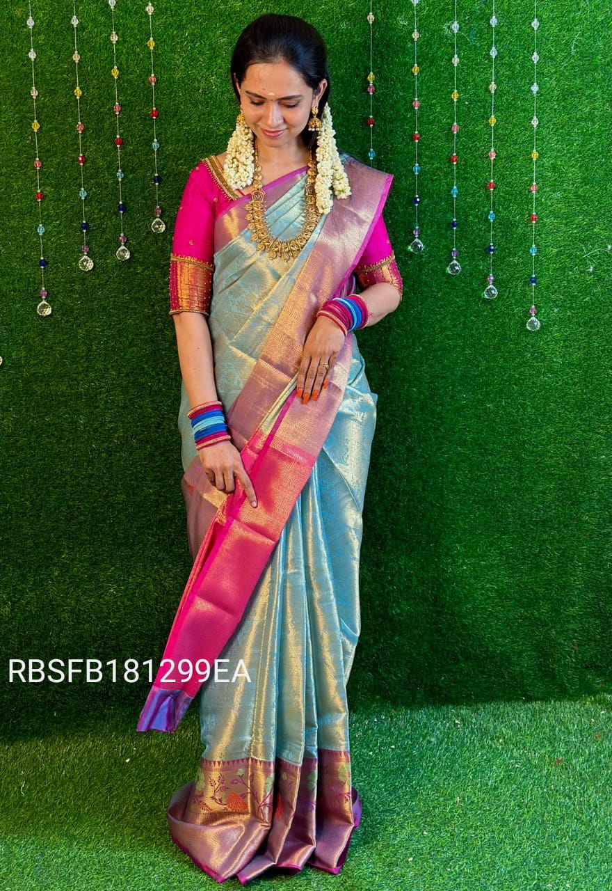 semi silk zari weaving saree