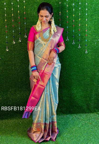 semi silk zari weaving saree