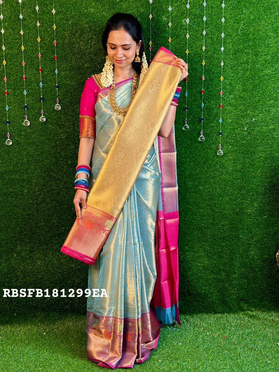 Semi silk zari weaving saree