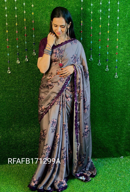 Premium quality soft silk satin saree YYY