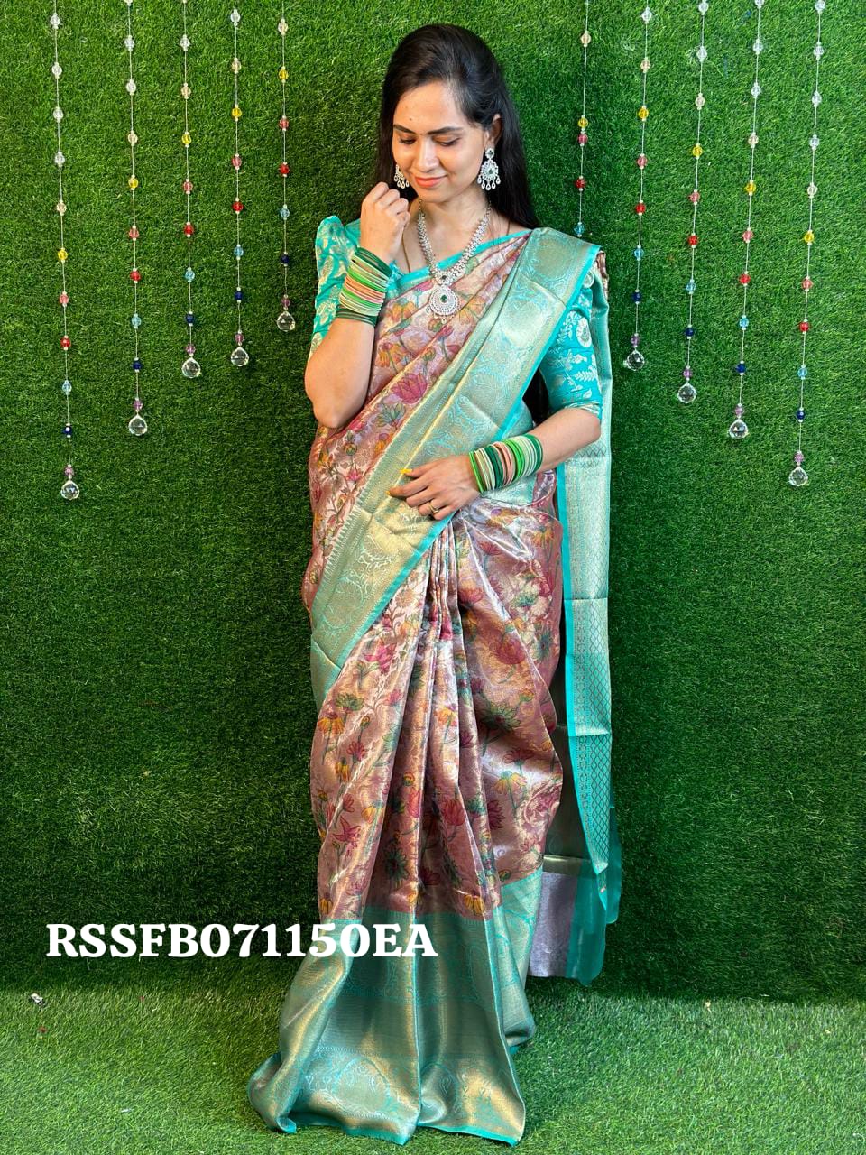 Katan silk grand with floral designs saree XXX