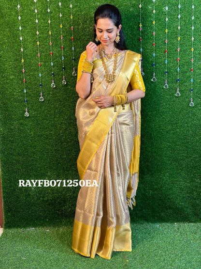 Bridal semi silk sarees with full gold zari XXX