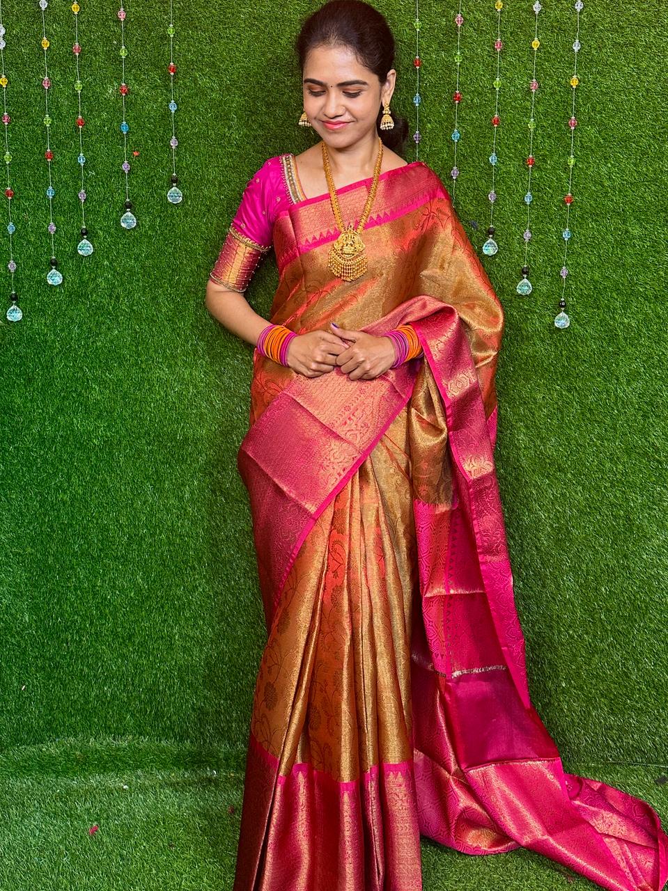 Katan tissue silk sarees.