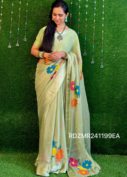 Chiffon with floral sarees  YYY