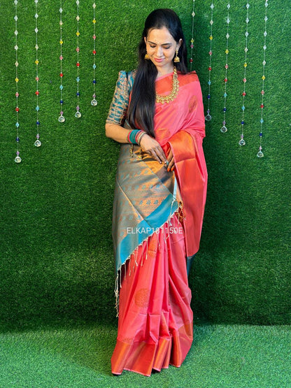 Kanchi semi soft silk saree.