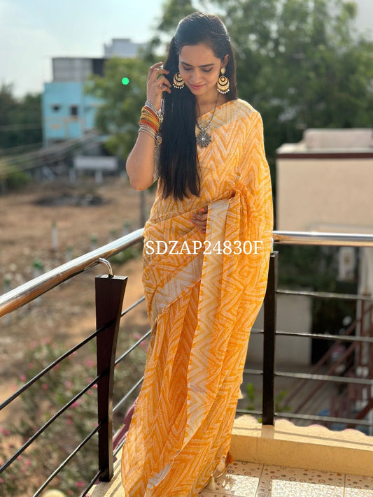 Cotton saree with chickankari blouse YYY