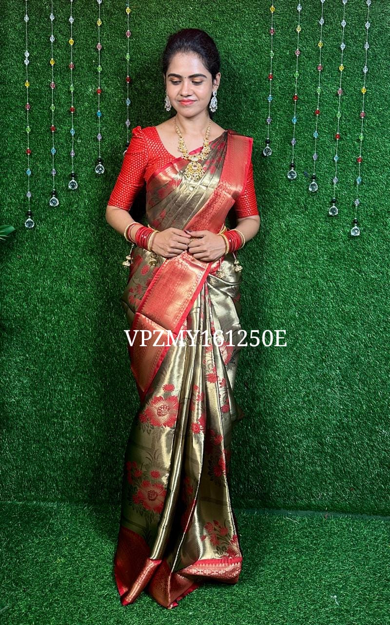 Banarasi tissue silk saree.