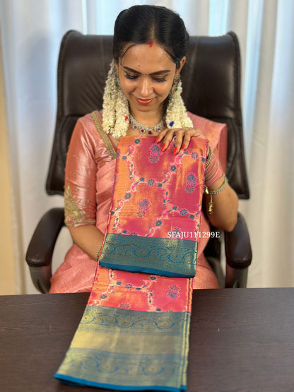 Kanchivaram inspired semi silk sarees🥰