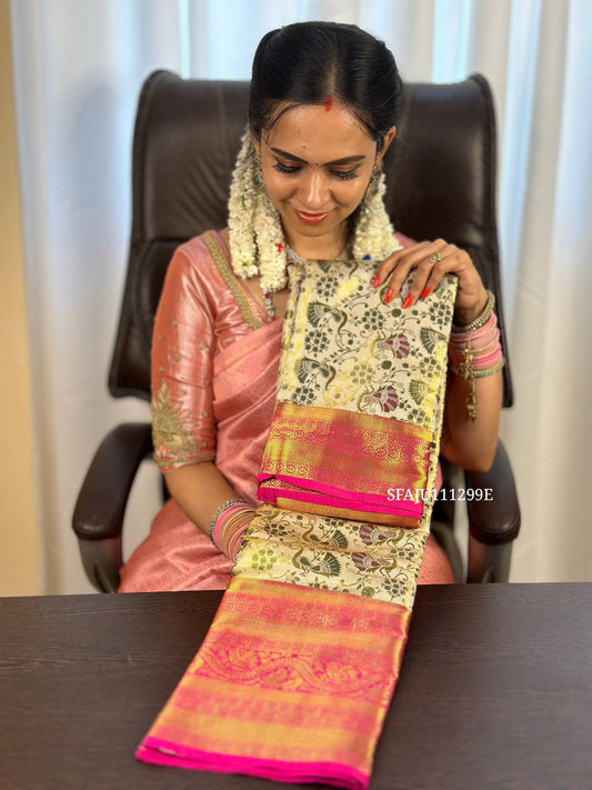 Kanchivaram inspired semi silk sarees🥰