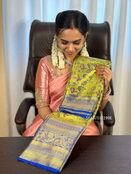 Kanchivaram inspired semi silk sarees