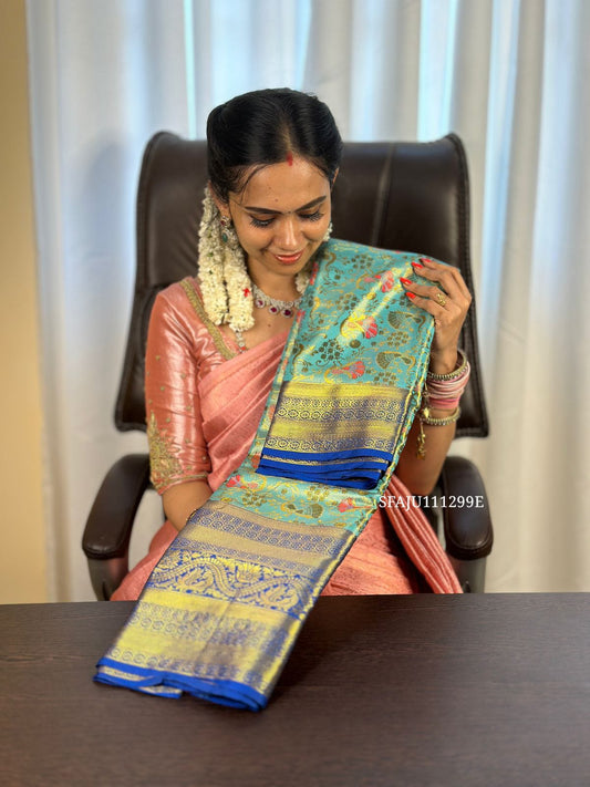 Kanchivaram inspired semi silk sarees YYY