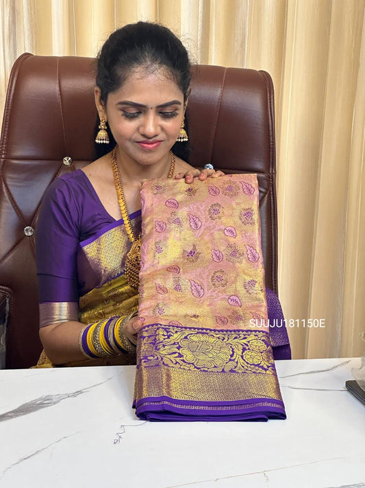 Kanchipuram inspired semi silk sarees