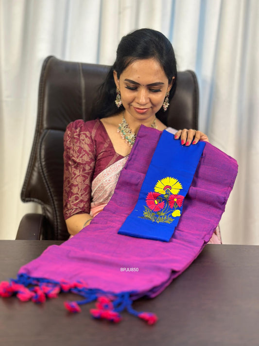 Pure khadhi cotton saree prebook 🥳