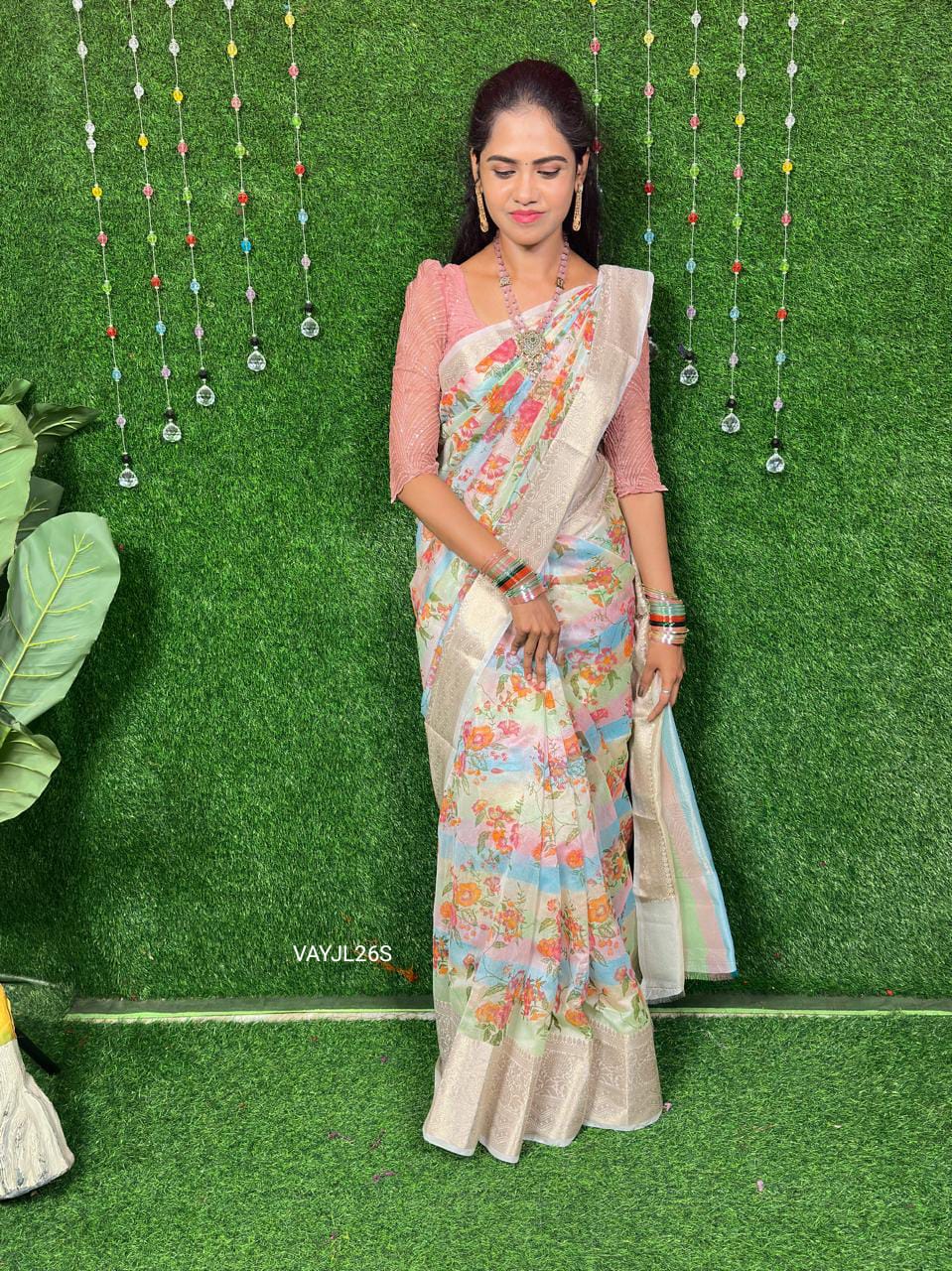 Floral organza saree XXX