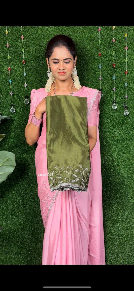 Shimmer georgette saree