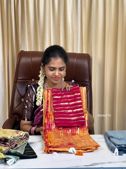 Organza saree.