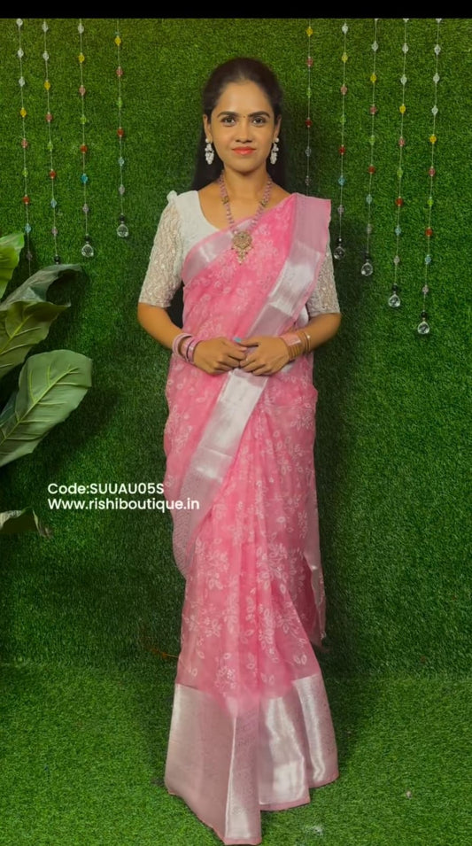 Organza saree.