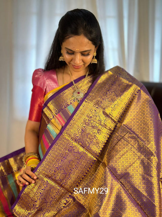 Kanchivaram semi silk saree