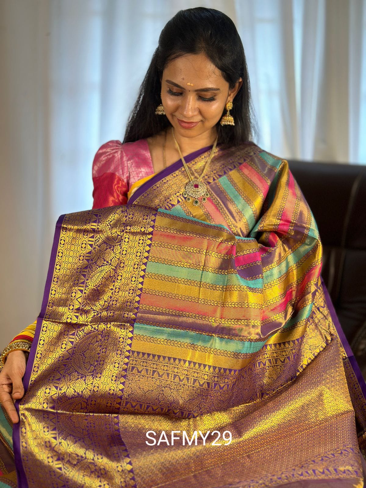 Kanchivaram semi silk saree