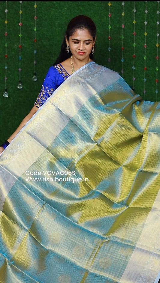 Katan tissue silk saree