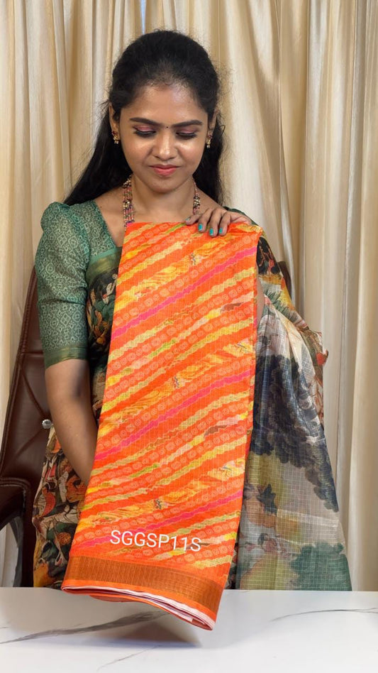 Digital print saree