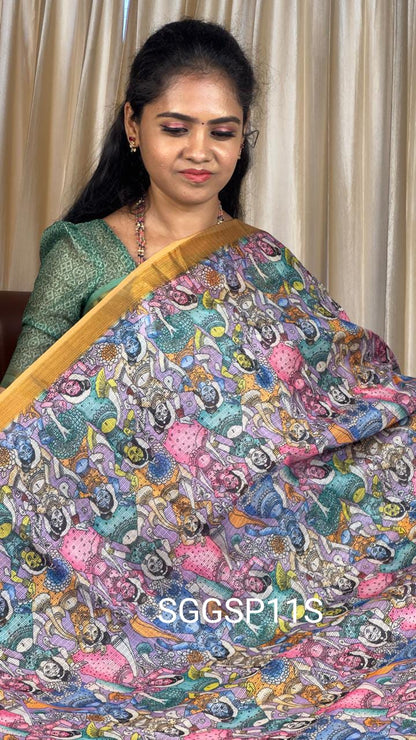 Digital print saree