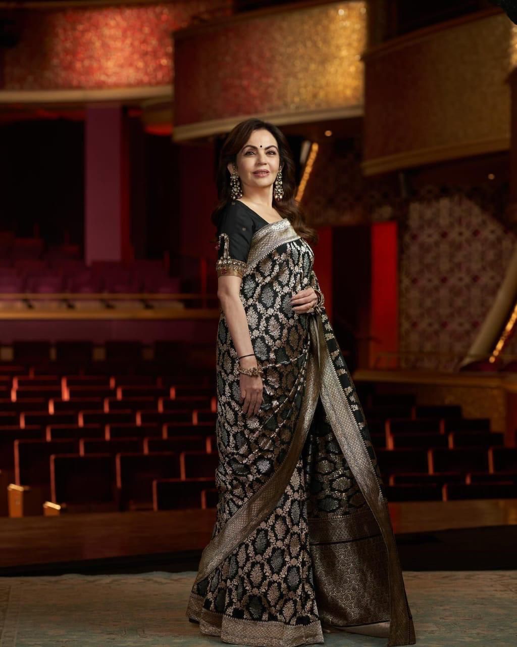 Mrs.Nita Ambani inspired katan silk saree