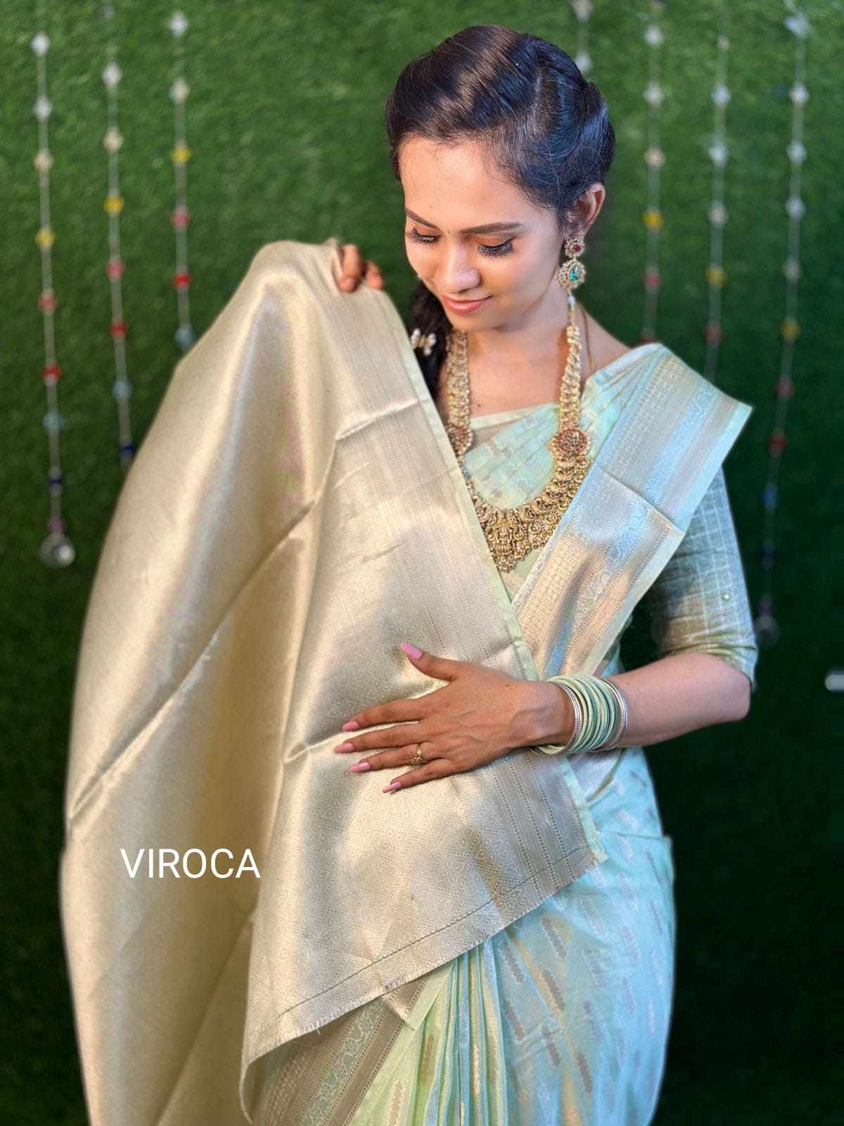 Premium warm silk saree.