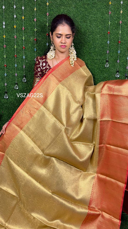 Bridal and engagement wear tissue sarees.