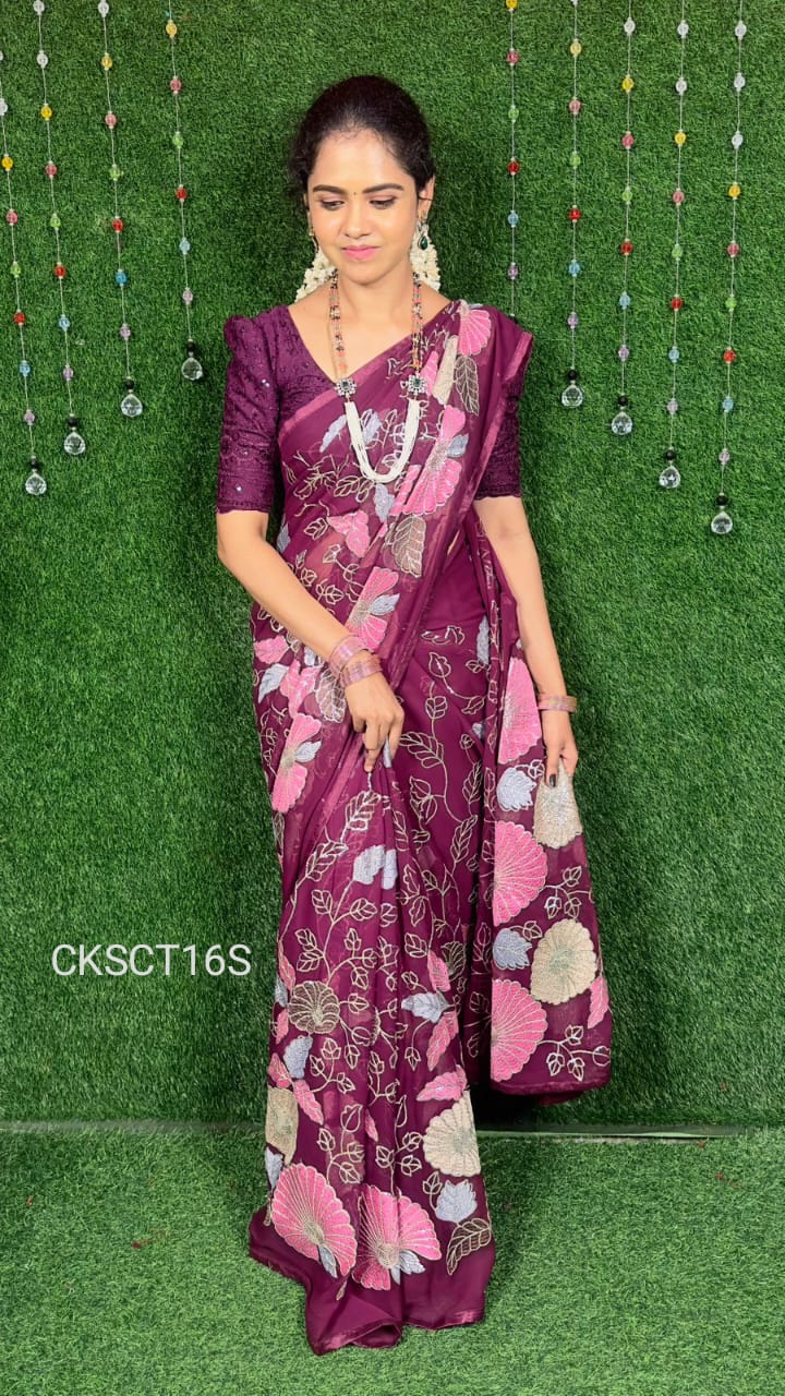 Party wear heavy designer saree