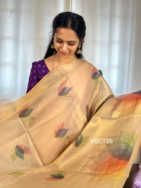 Tussar soft semi silk saree