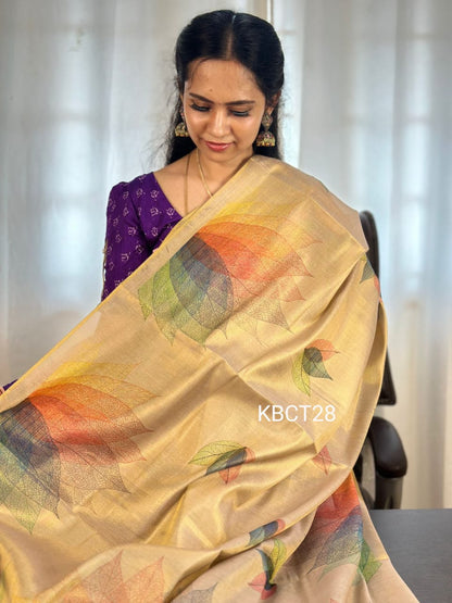 Tussar soft semi silk saree