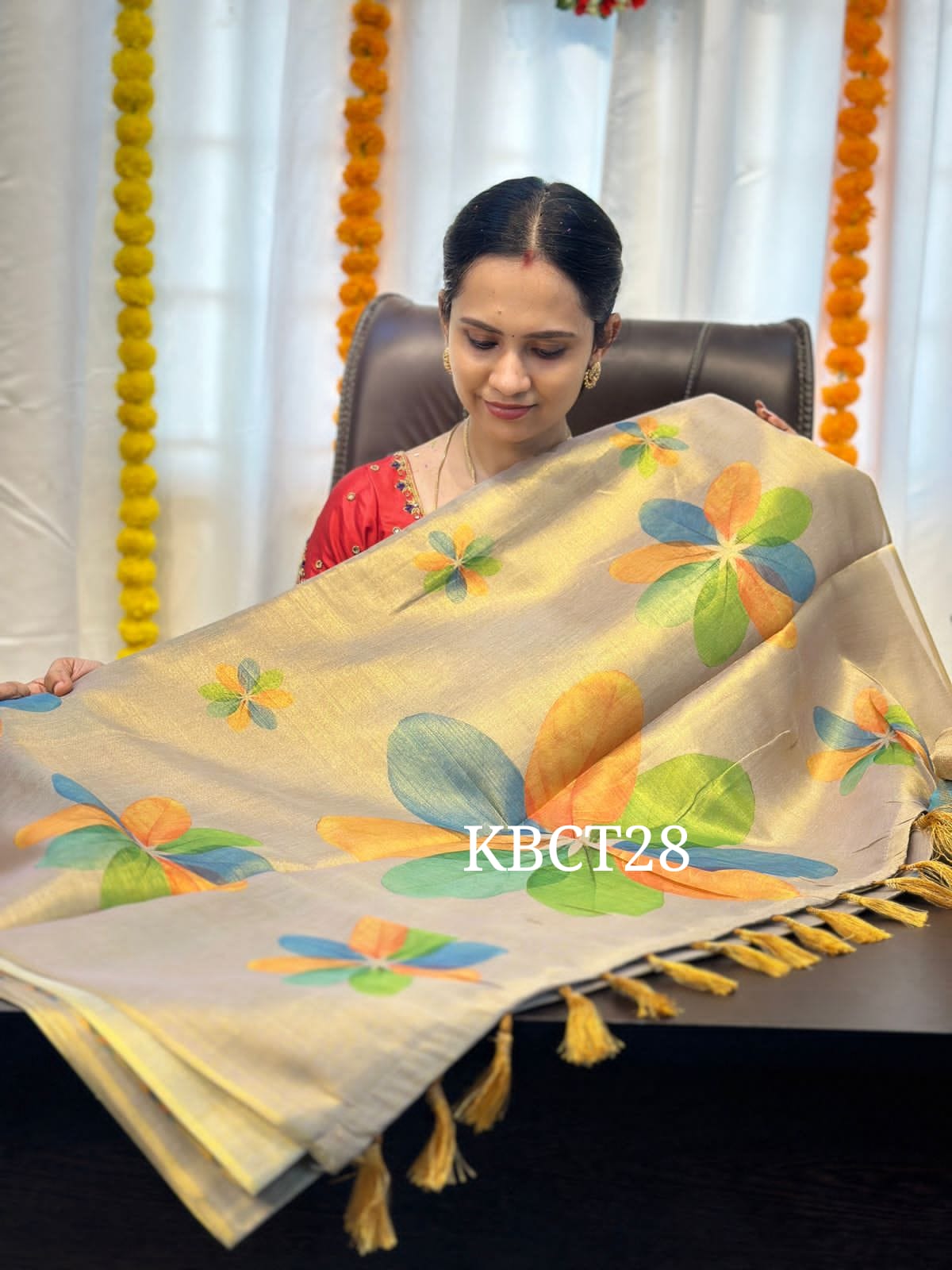 Tussar soft semi silk saree