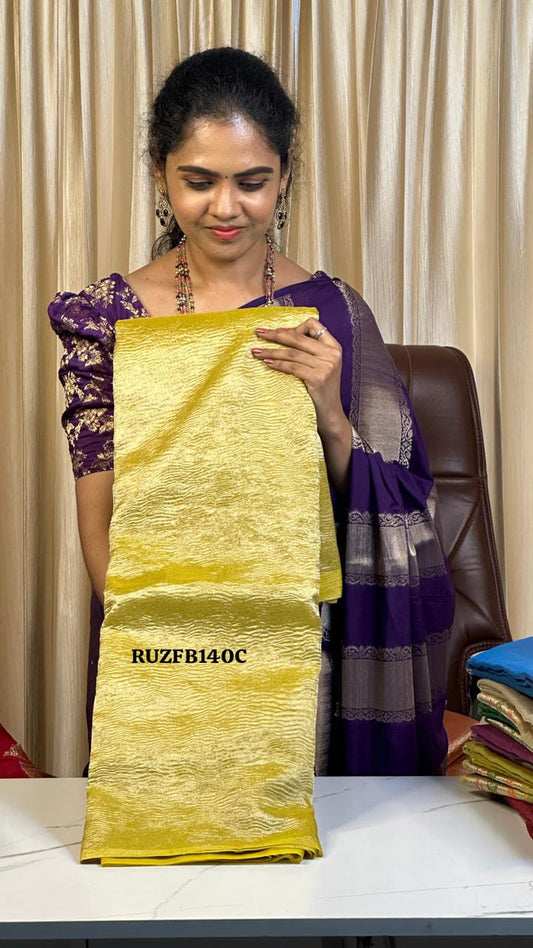 Borderless crushed tissue saree