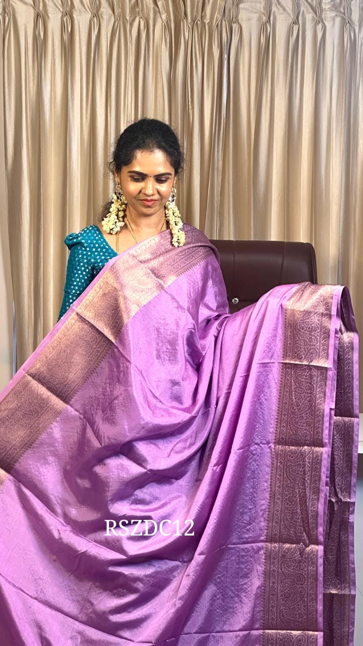 Warm silk saree with small border