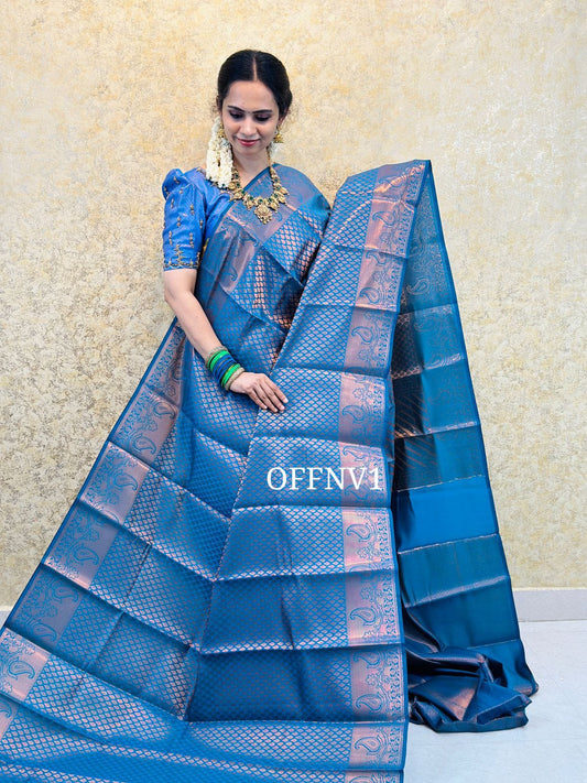Semi silk saree with full zari  Offer price