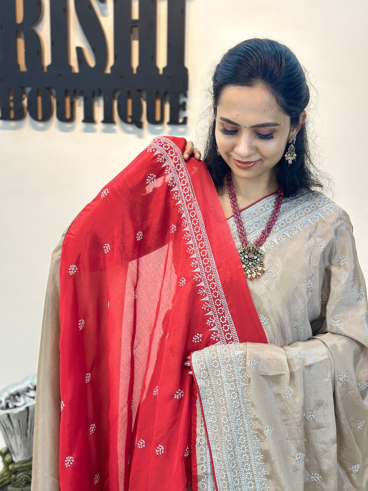 Chinnon chiffon saree.