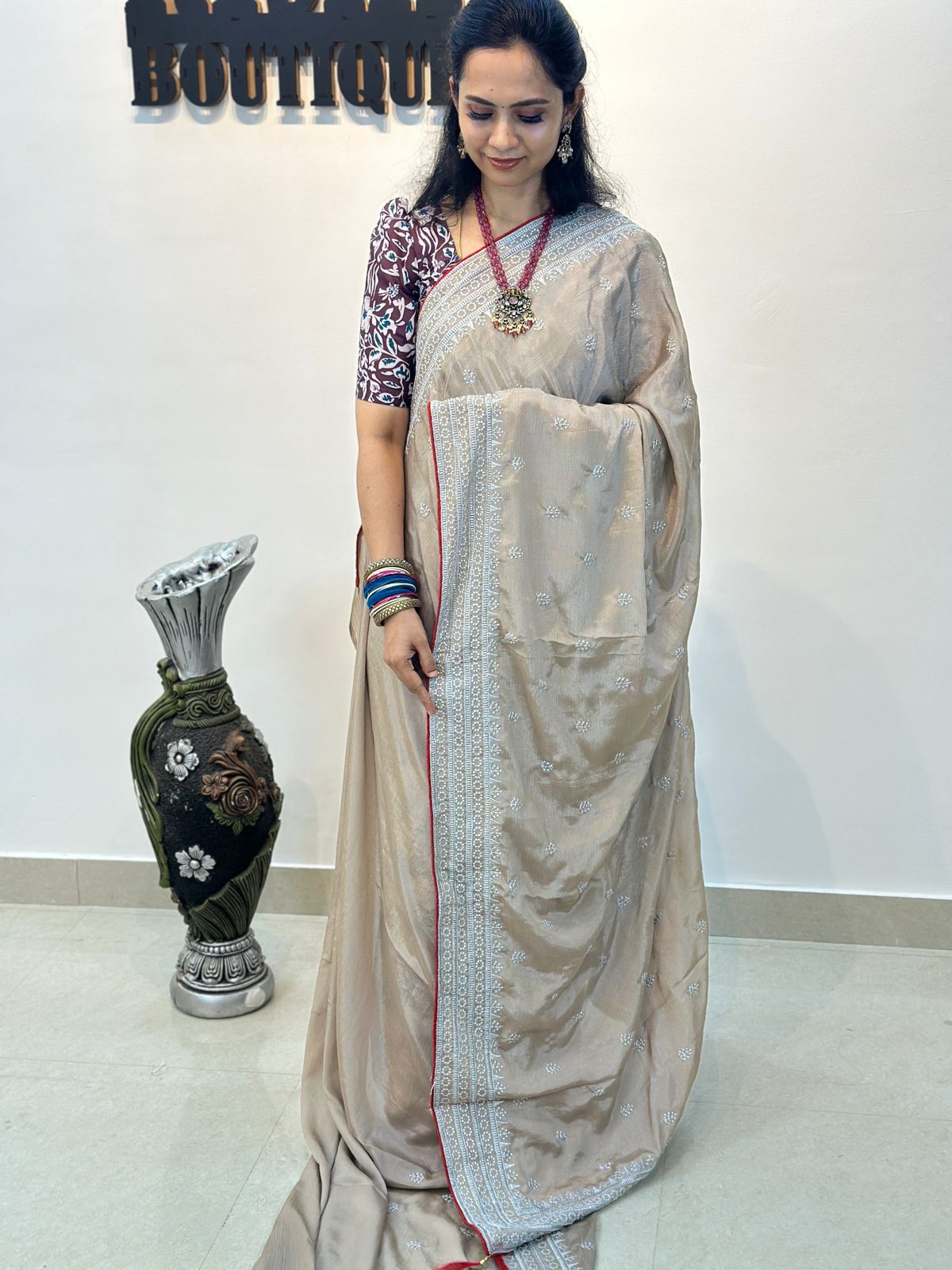 Chinnon chiffon saree.