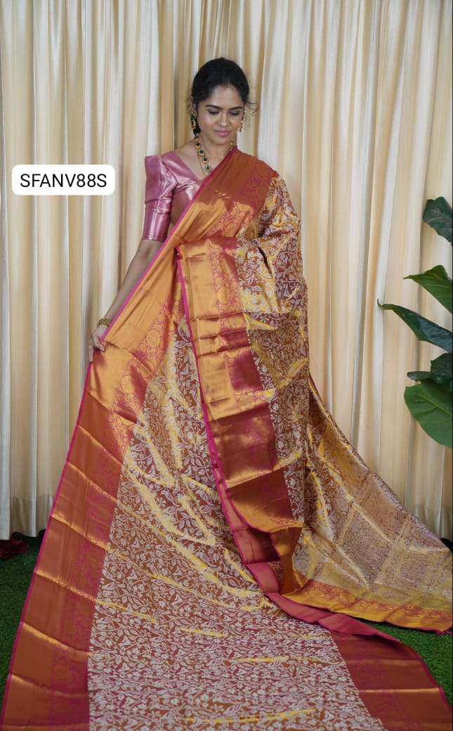 Kanchi semi silk bridal saree🥰