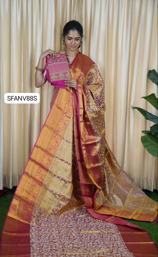 Kanchi semi silk bridal saree🥰