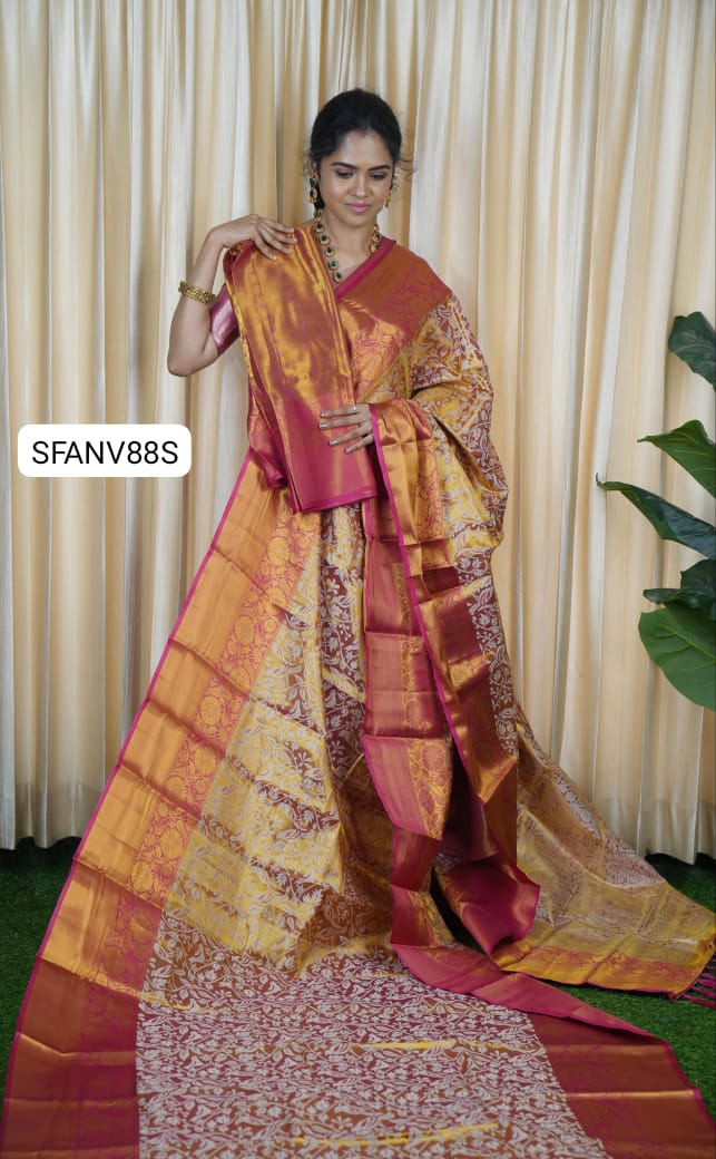 Kanchi semi silk bridal saree🥰