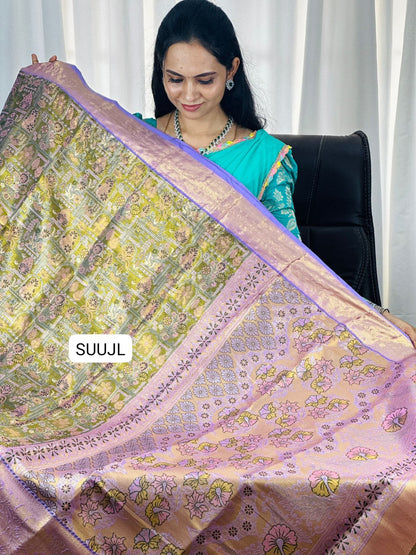 OFFER Kanchi semi silk saree cotton mix🥳