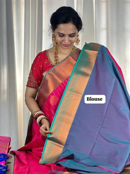 Premium 1000 buttas semi silk saree🥳